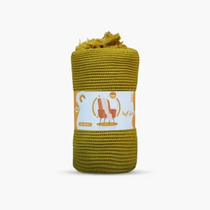 شال مبل کارما - خردلی, 180 * 140 سانتی متر