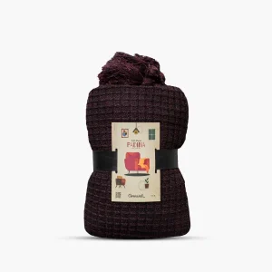 شال مبل پادینا - مشکی زرشکی, 180 * 140 سانتی متر