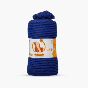 شال مبل کارما - آبی کاربنی, 180 * 140 سانتی متر